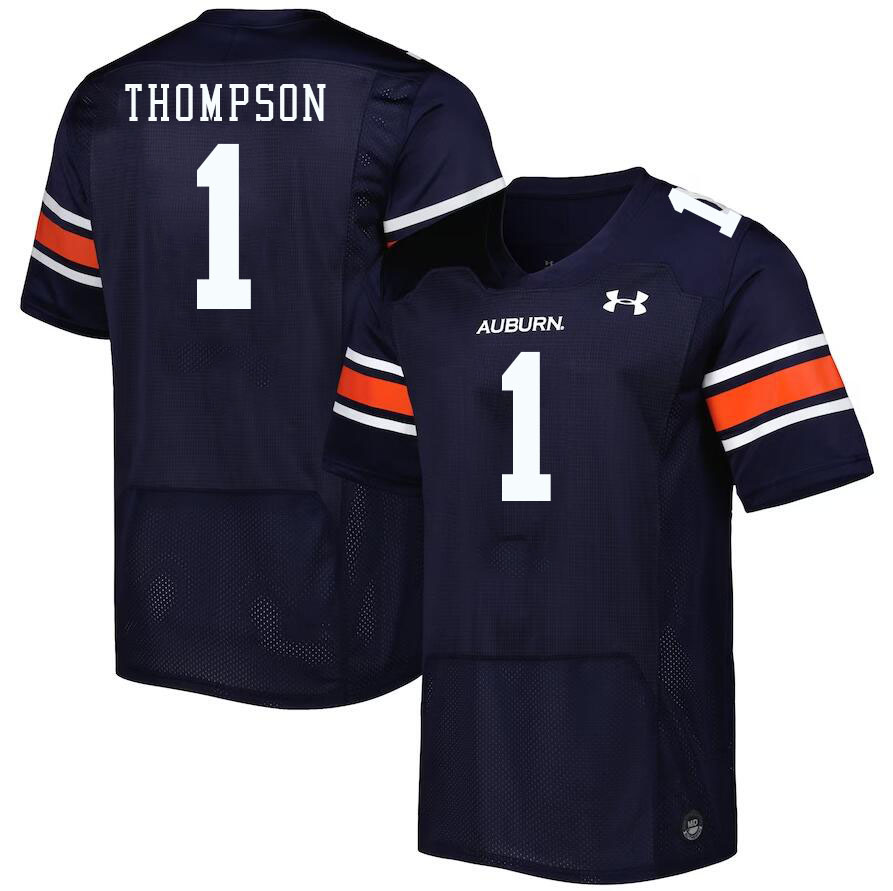 Men #1 Jerrin Thompson Auburn Tigers College Football Jerseys Stitched-Navy